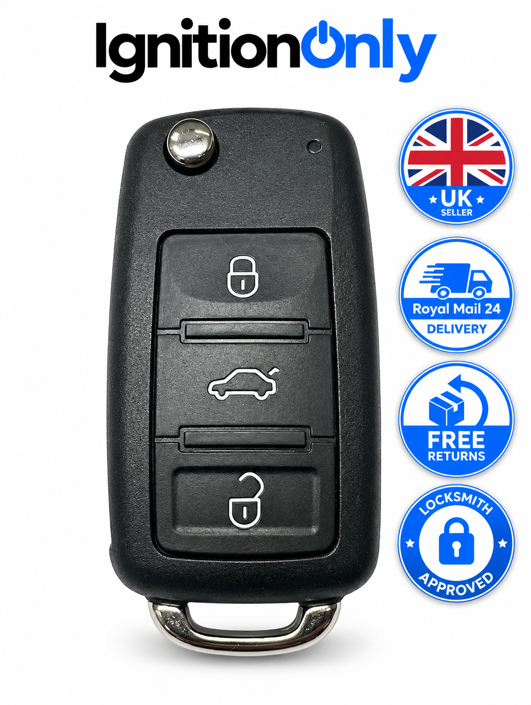Audi A8 D3 Key Case 3 Button Flip Remote Fob HU66 Blade 2002-2009