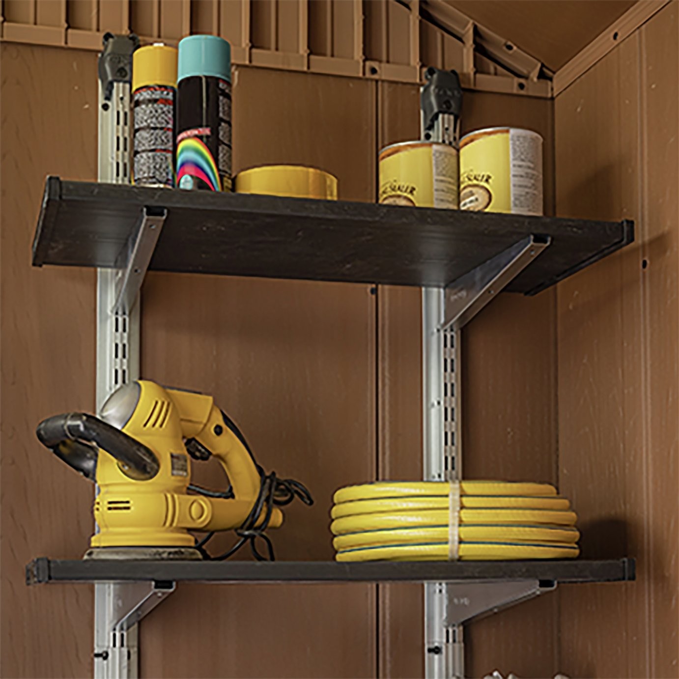 Keter Shed Adjustable Shelving Kit | 3 Shelves | 70cm | Steel Brackets