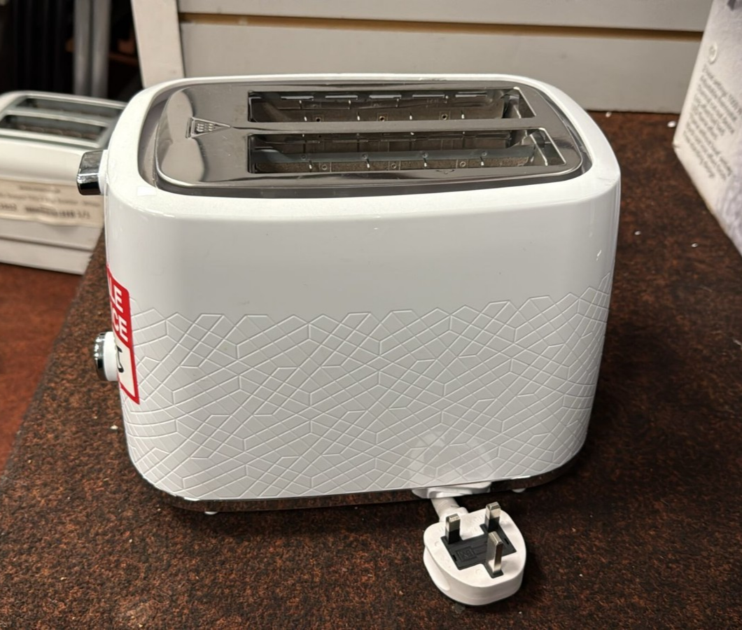 Cookworks Textures Selcey 2 Slice Toaster - White