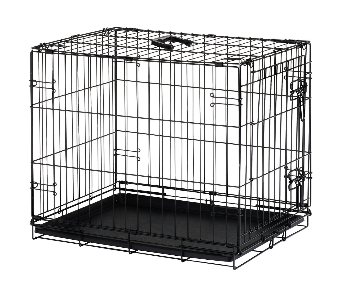 Medium Metal Dog Cage Crate | Folding Travel Pet Carrier | 77×54×60cm