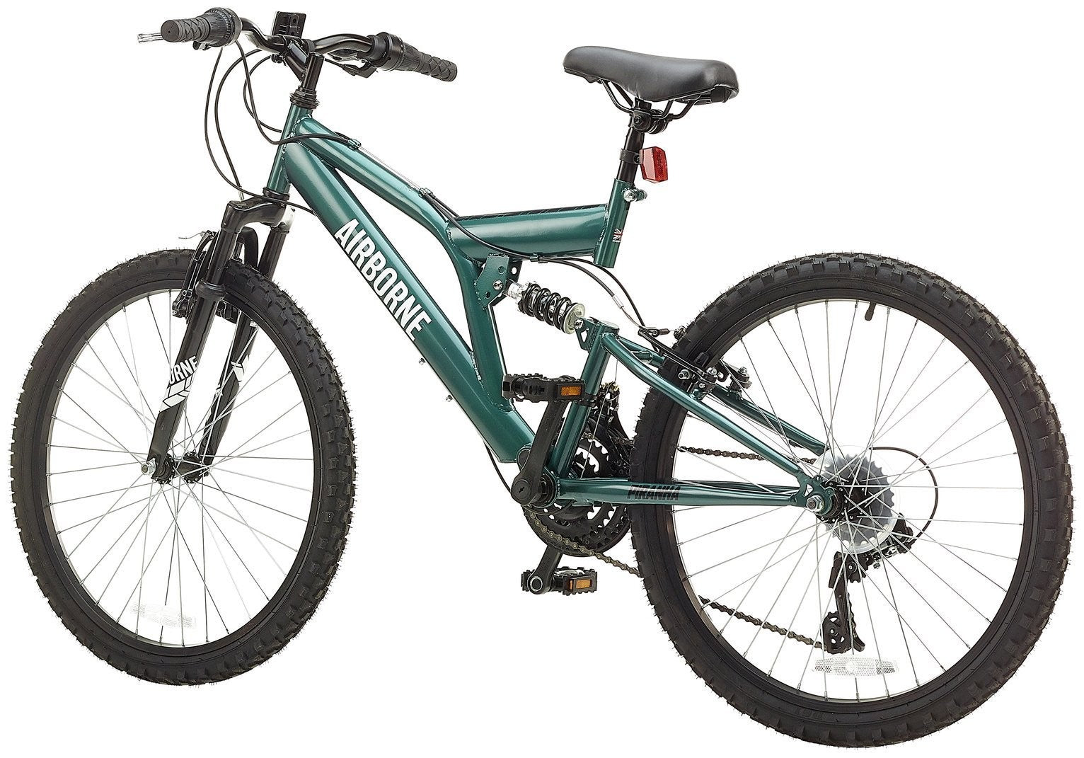 Piranha 24 Inch Unisex Mountain Bike - Dark Green