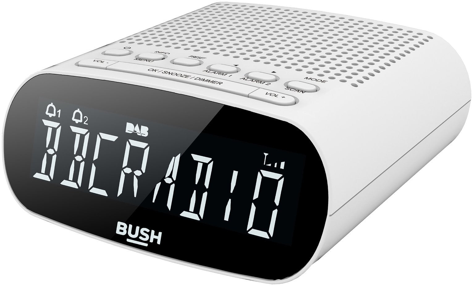 Bush Abbey Digital DAB/DAB+ FM Clock Radio - White