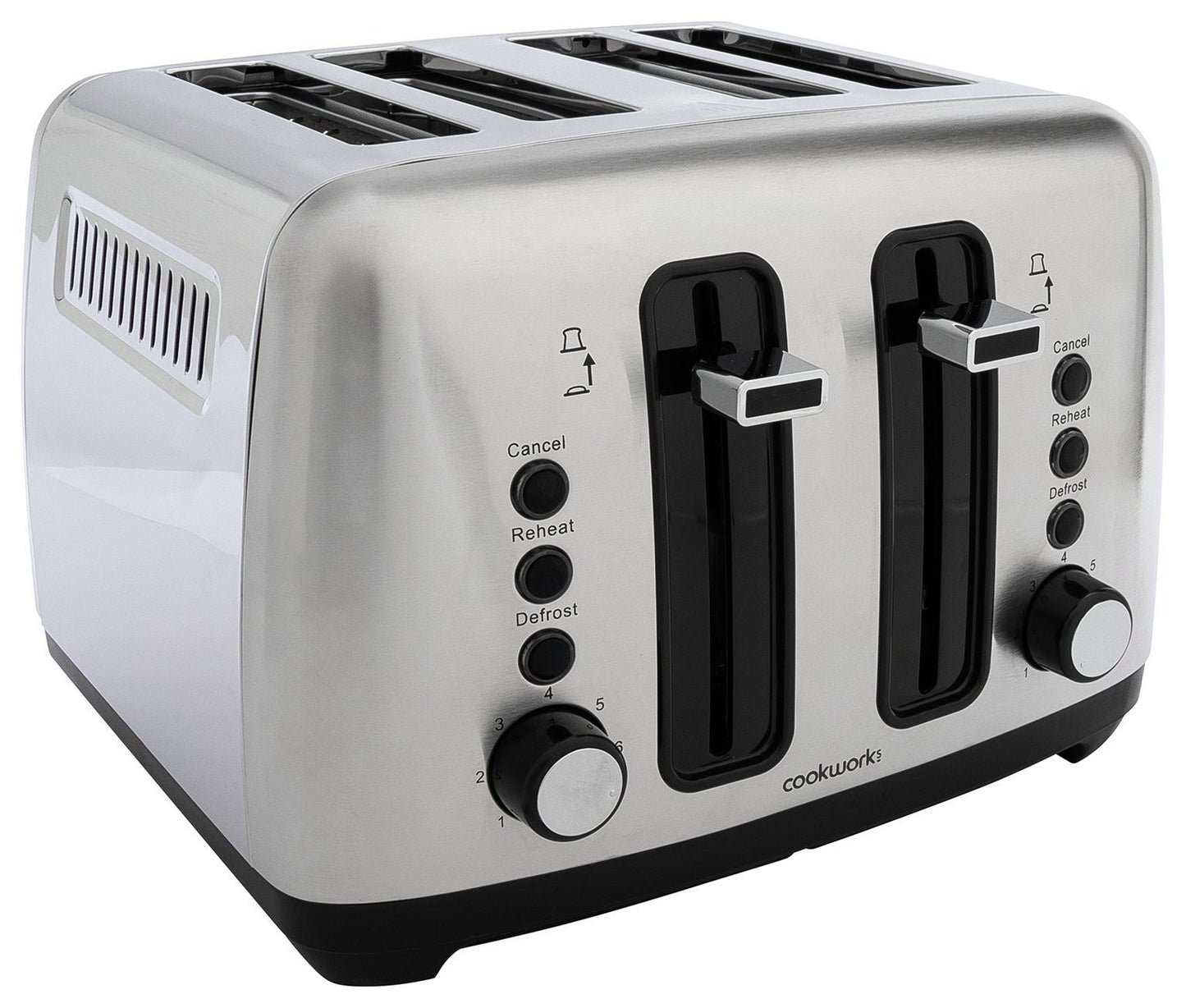 Cookworks 4 Slice Toaster - Stainless Steel