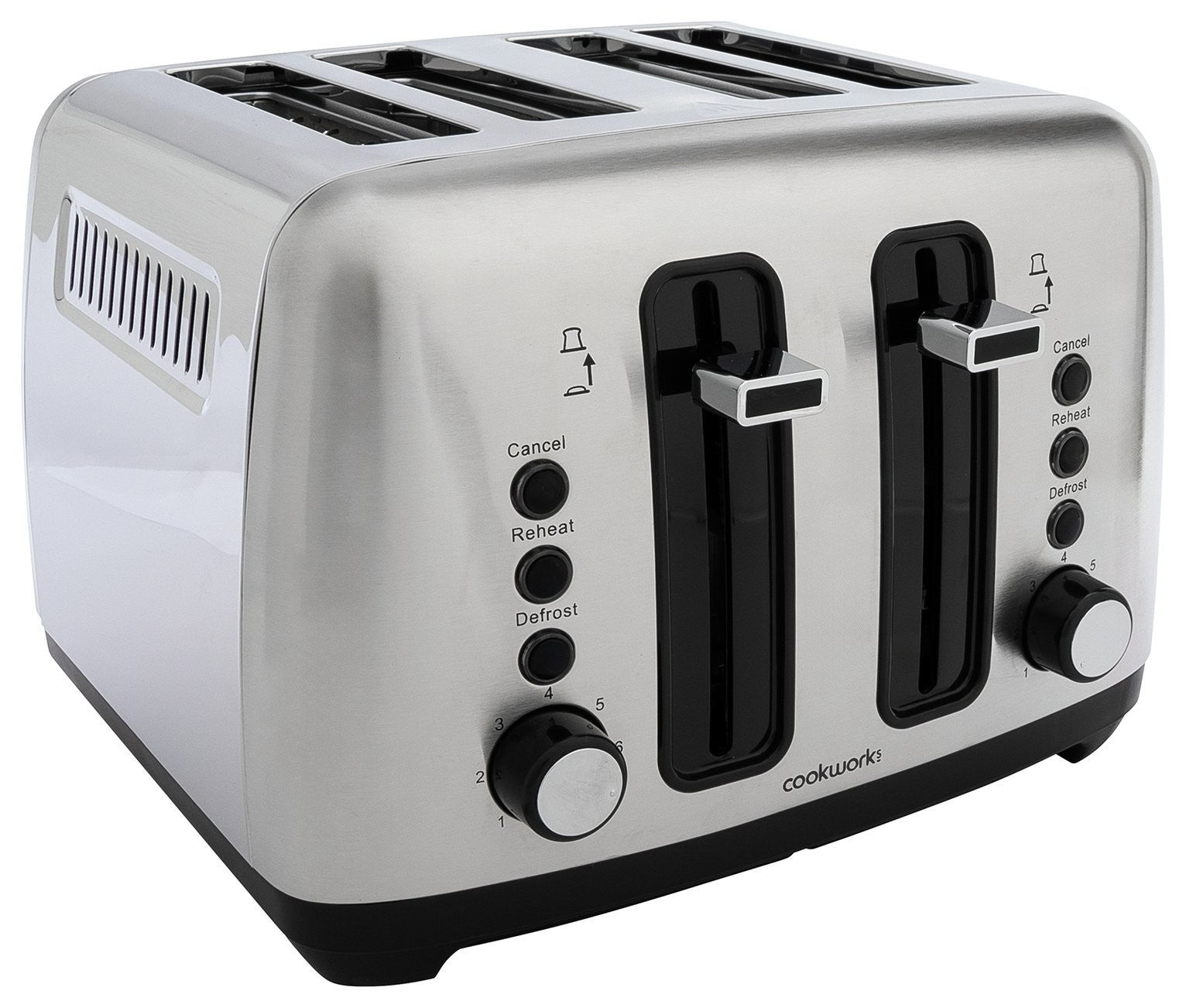 Cookworks 4 Slice Toaster - Stainless Steel