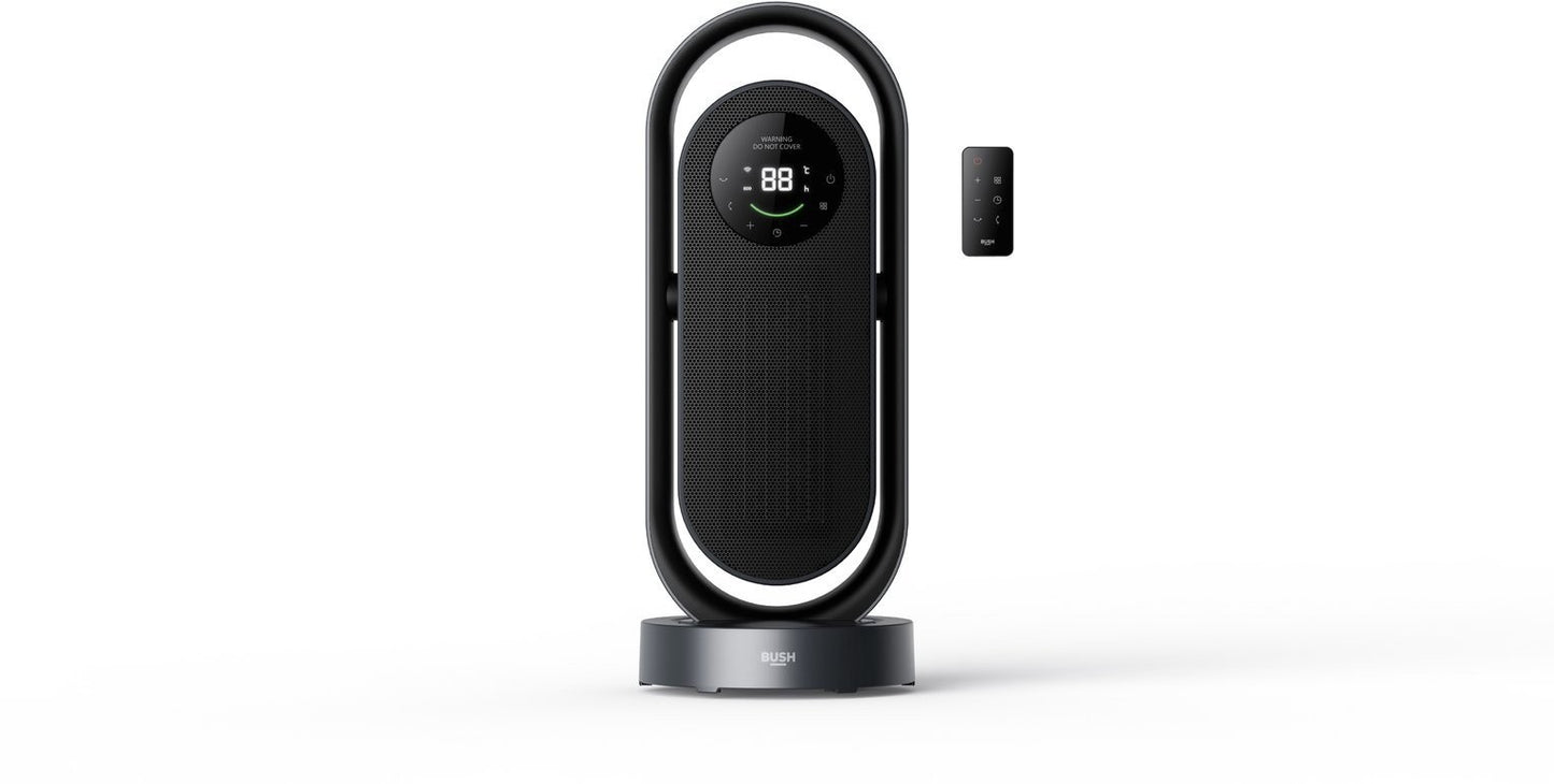 Bush 2kW Digital Dual Oscillating Ceramic Tower Fan Heater