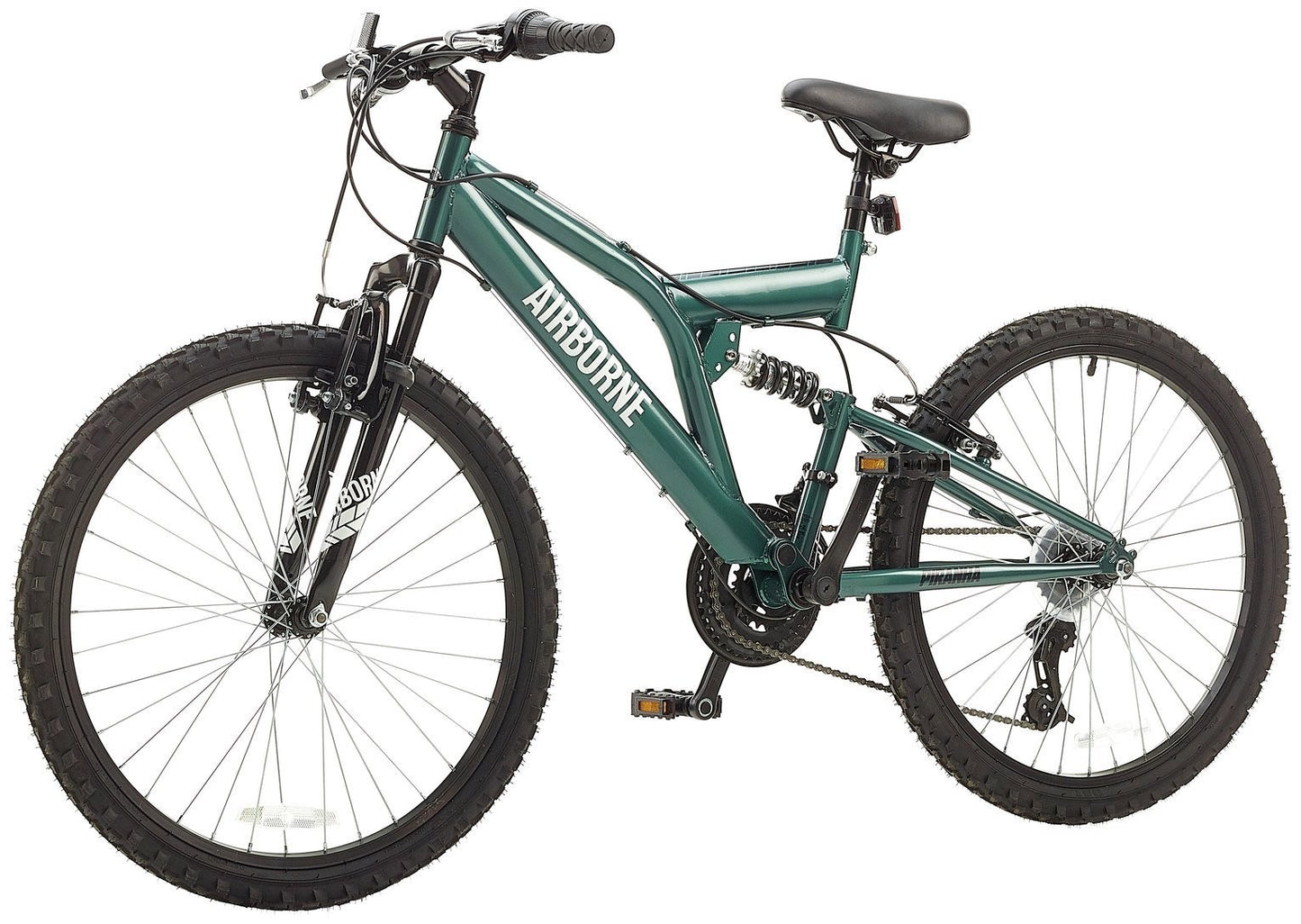 Piranha 24 Inch Unisex Mountain Bike - Dark Green