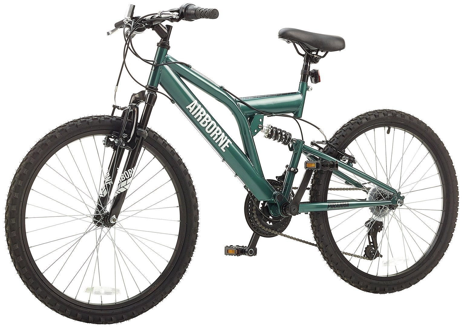 Piranha 24 Inch Unisex Mountain Bike - Dark Green