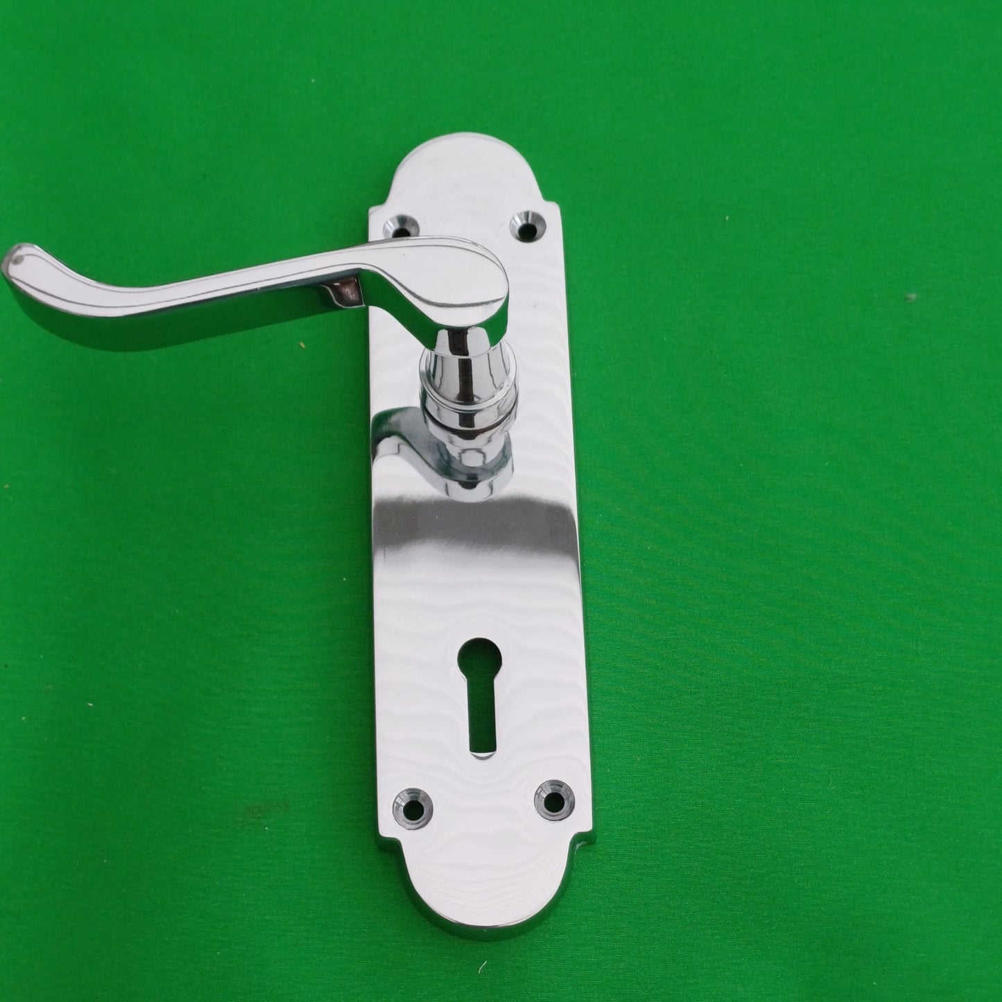 Smith & Locke Lulworth Fire Rated Lock Lever Door Handles Pair Backplate PC