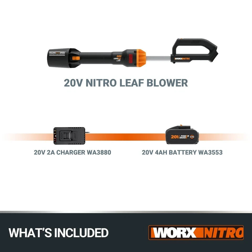Worx Nitro Cordless LeafJet Blower - 20V