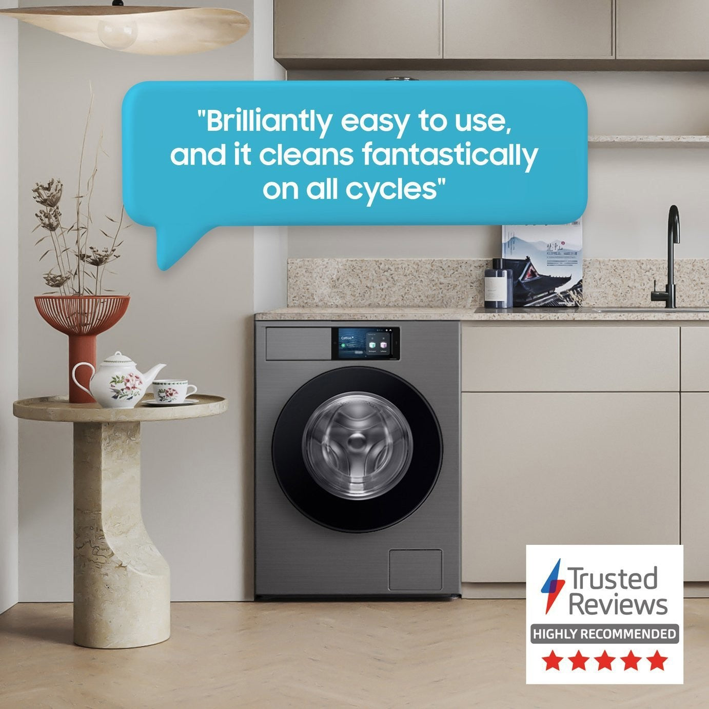 Samsung AI Home WF90F09C4SU1 9KG Washing Machine – Silver