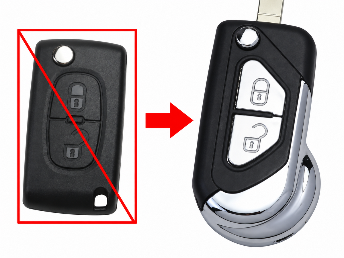 2 Button Flip Remote Key Fob Case Shell for Citroen DS3 2009-2017