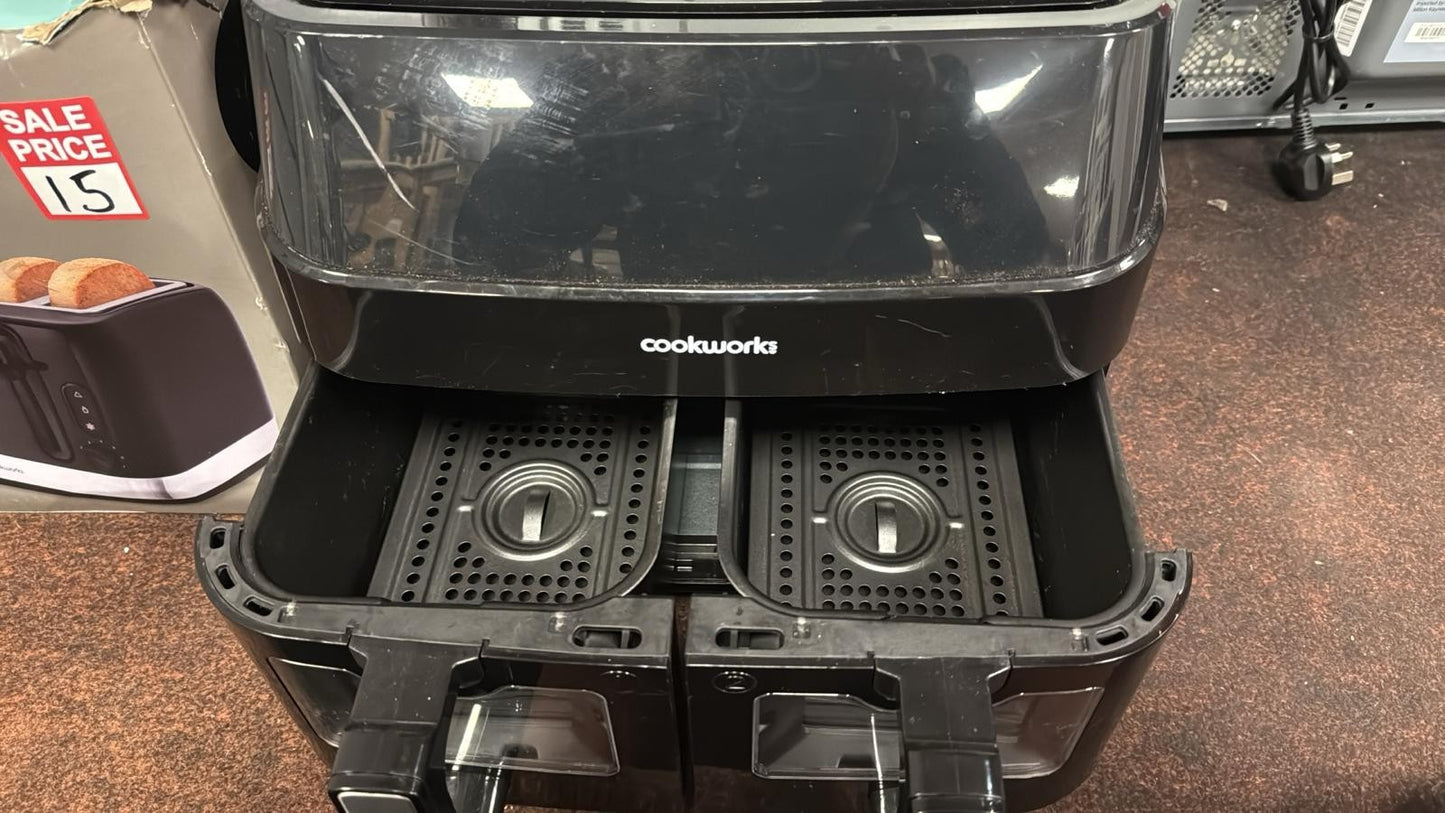 Cookworks 9L Dual Air Fryer - Black