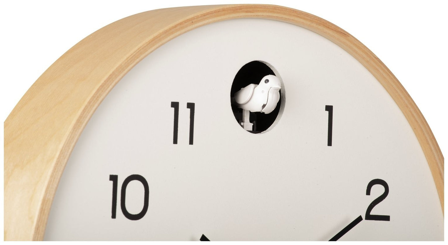 Karlsson Natural Cuckoo Analogue Wall Clock - Birch White