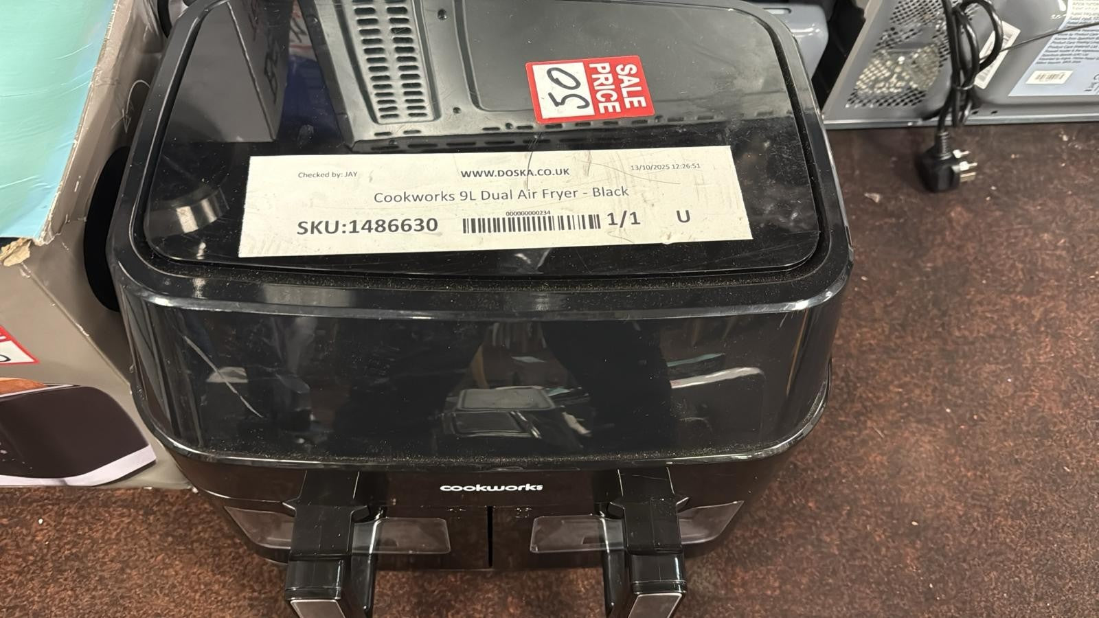 Cookworks 9L Dual Air Fryer - Black