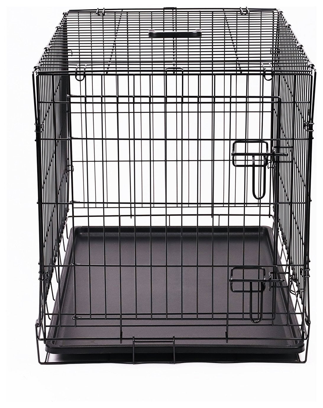Medium Metal Dog Cage Crate | Folding Travel Pet Carrier | 77×54×60cm