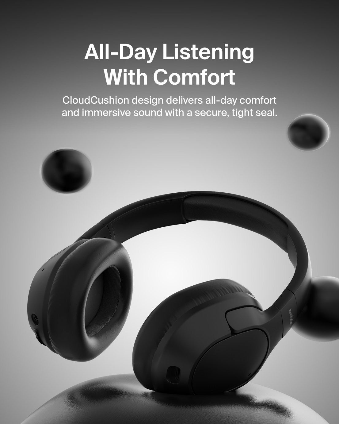 Belkin SoundForm Isolate Active Noise Cancelling Headphones