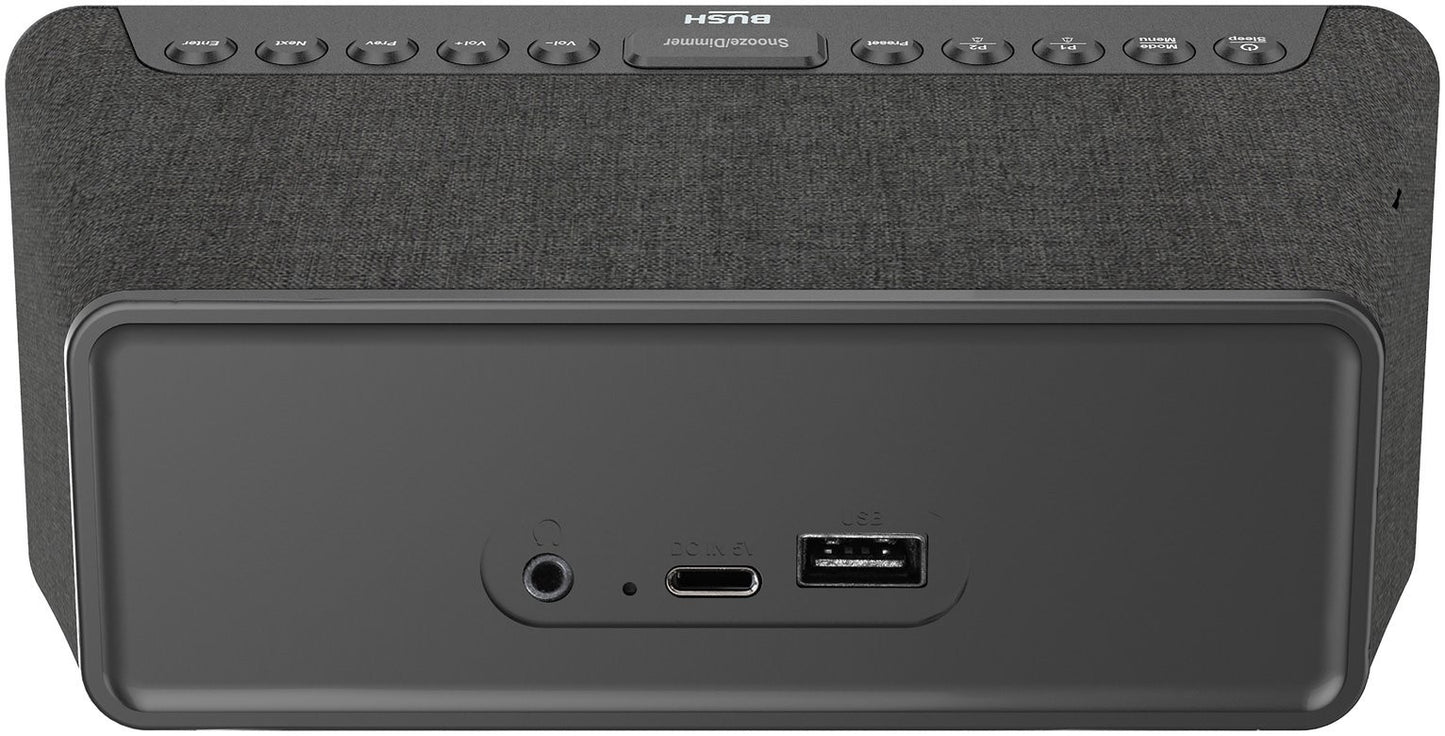 Bush Oxford DAB+/FM Clock Radio - Black