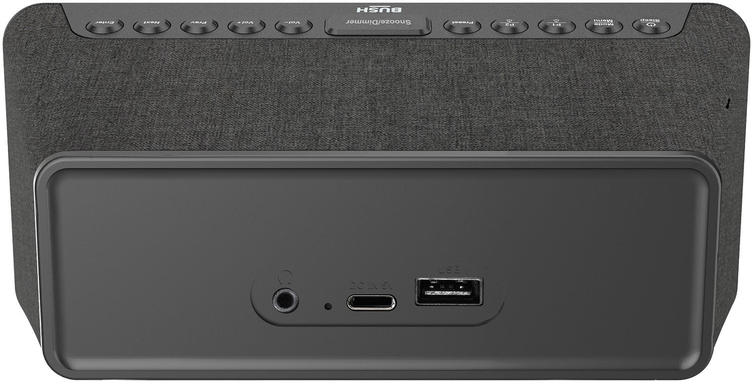 Bush Oxford DAB+/FM Clock Radio - Black