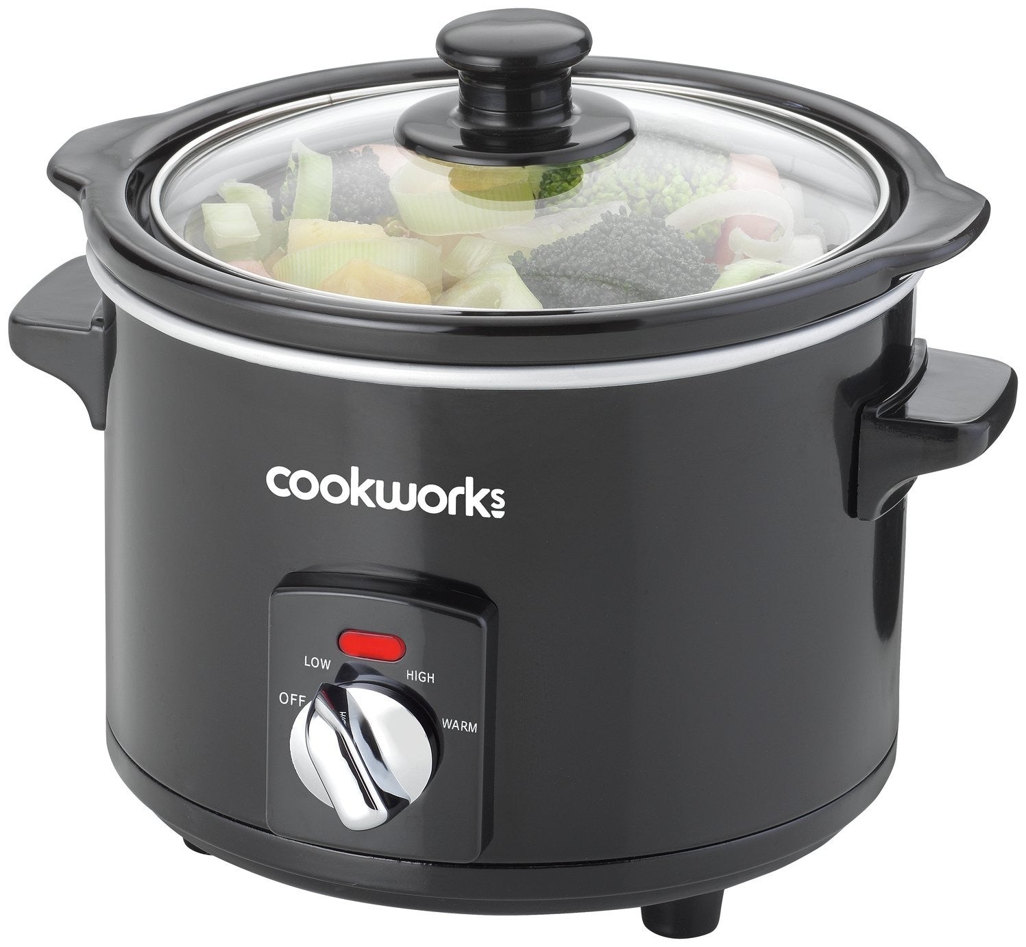 Cookworks 1.5L Compact Slow Cooker - Black