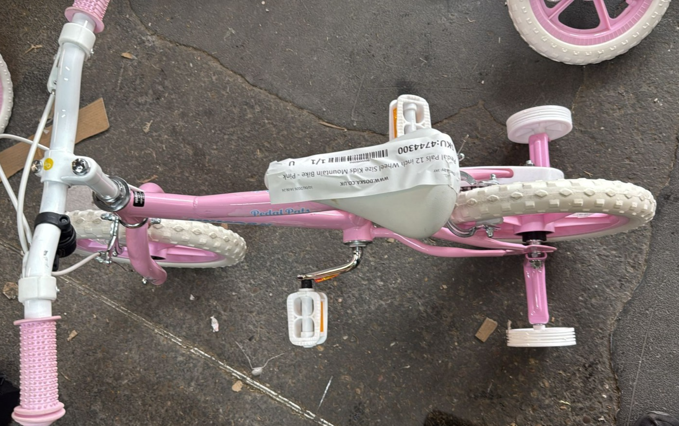 Pedal Pals 12 inch Wheel Size Kids Mountain Bike - Pink