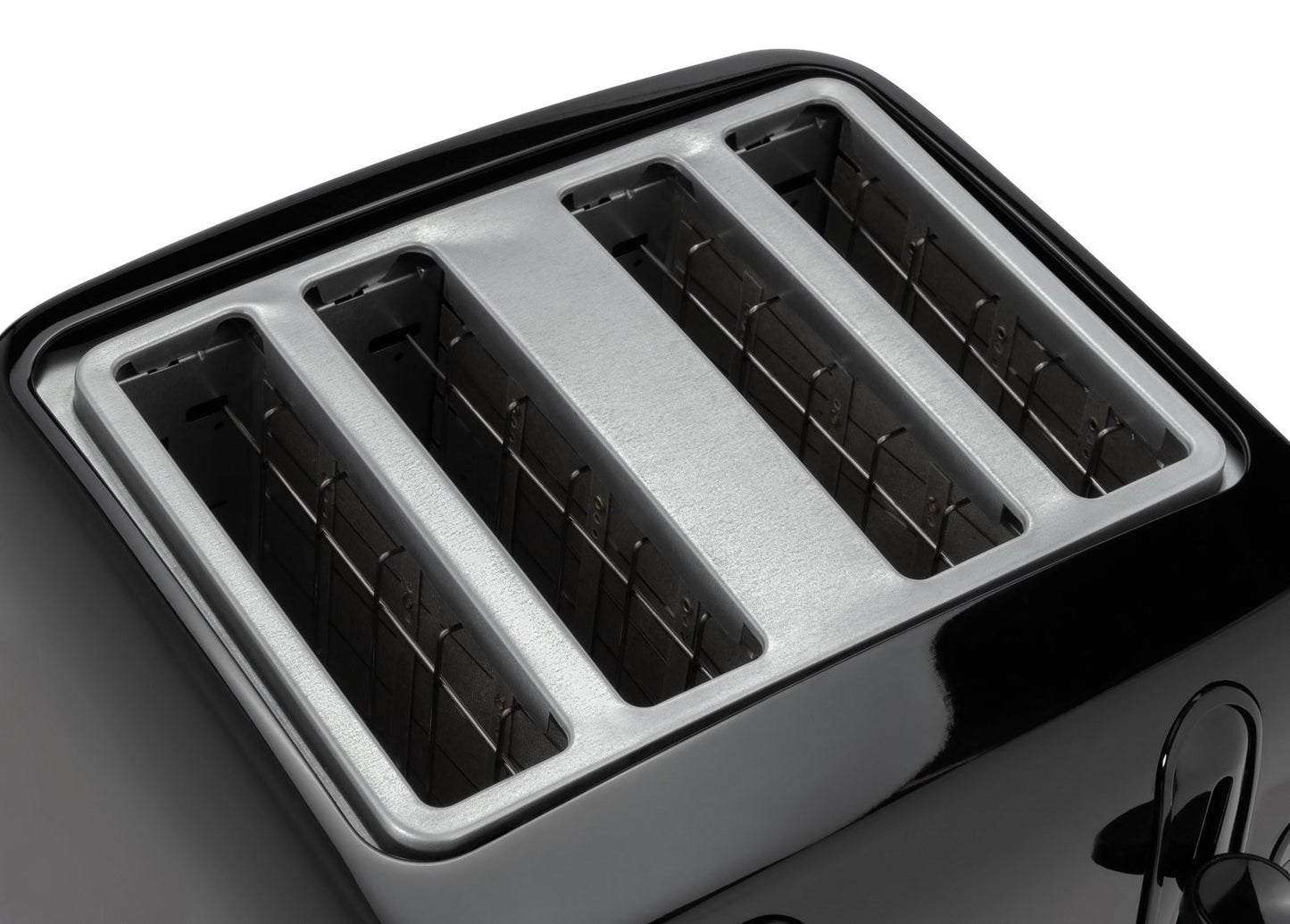 Cookworks 4 Slice Toaster 2300W Illuminated Wide Slots High Lift Black 8386276