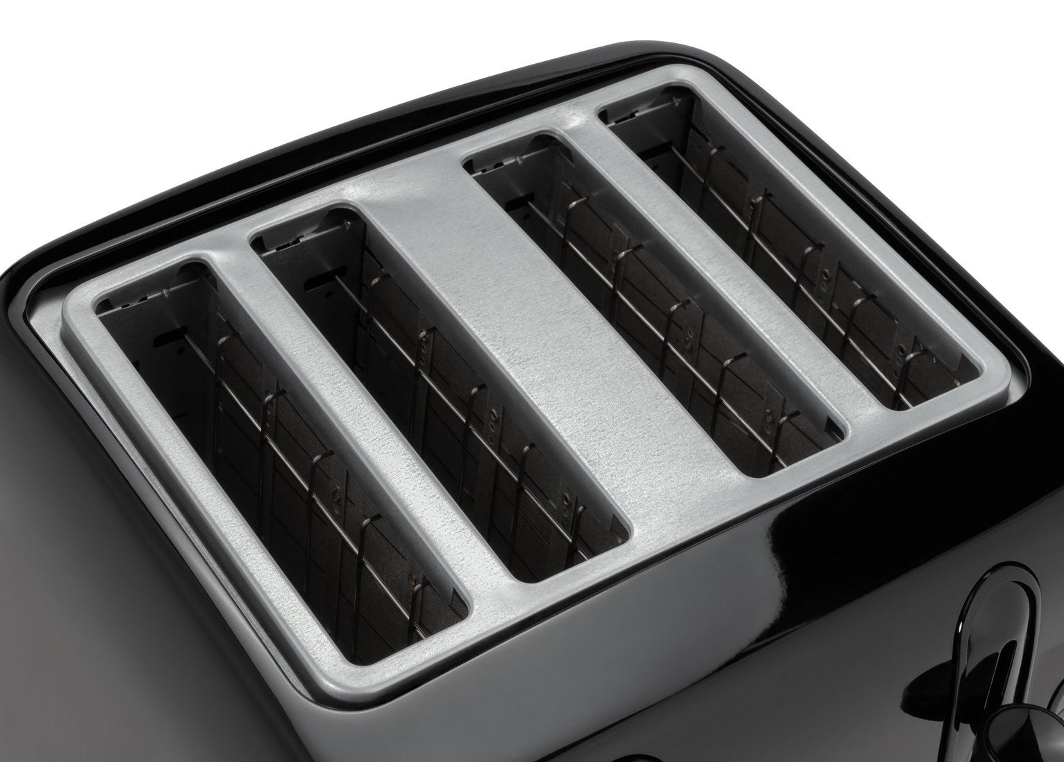 Cookworks 4 Slice Toaster 2300W Illuminated Wide Slots High Lift Black 8386276