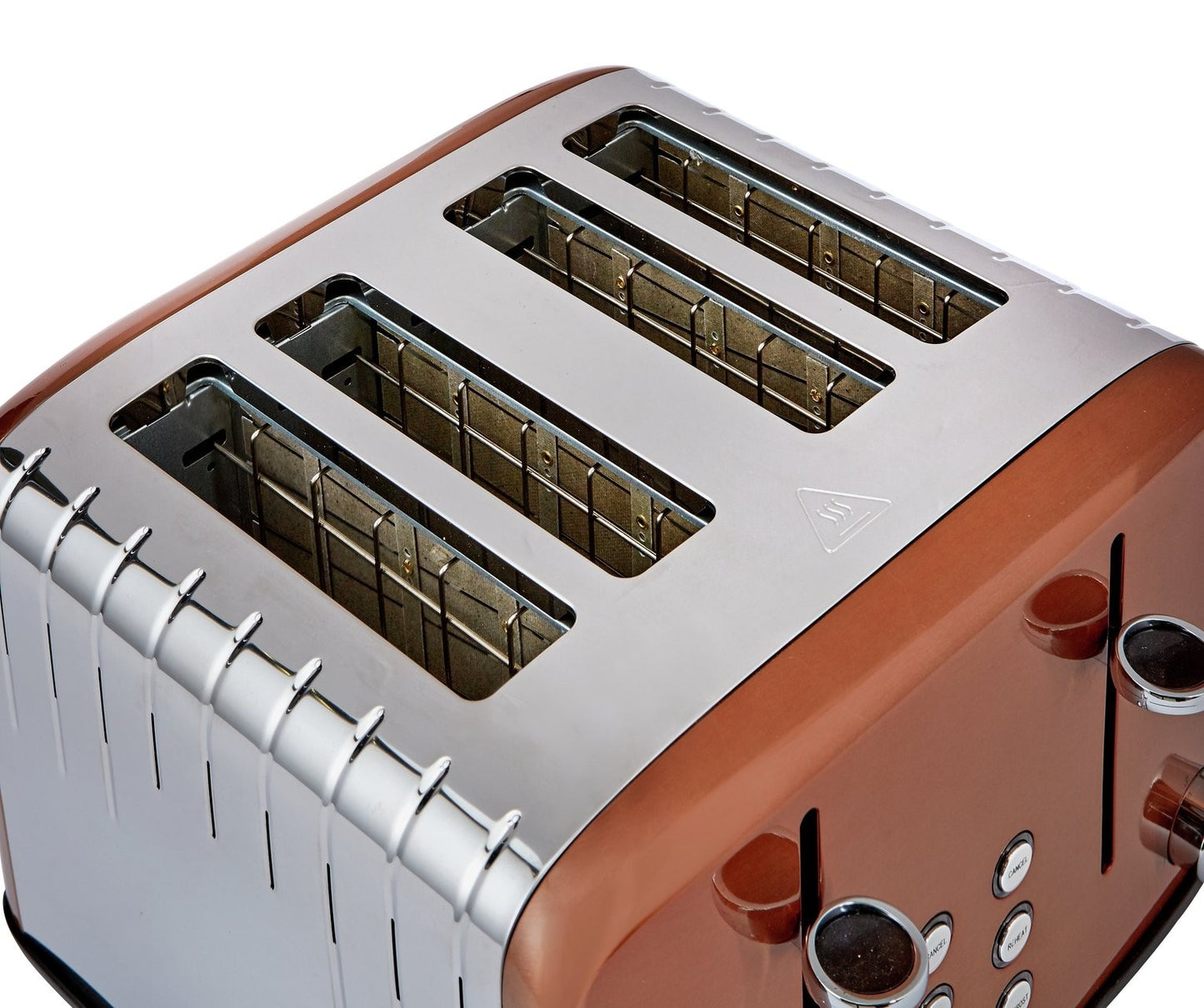 COOKWORKS COPPER STAINLESS STEEL 4 SLICE TOASTER