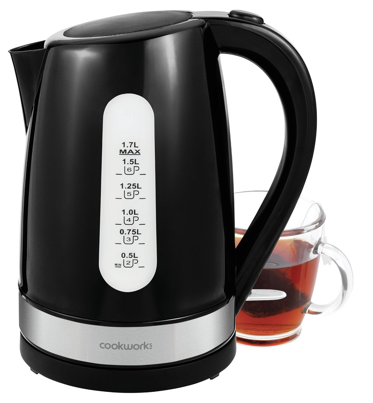 Cookworks Plastic Illuminated Kettle - Black