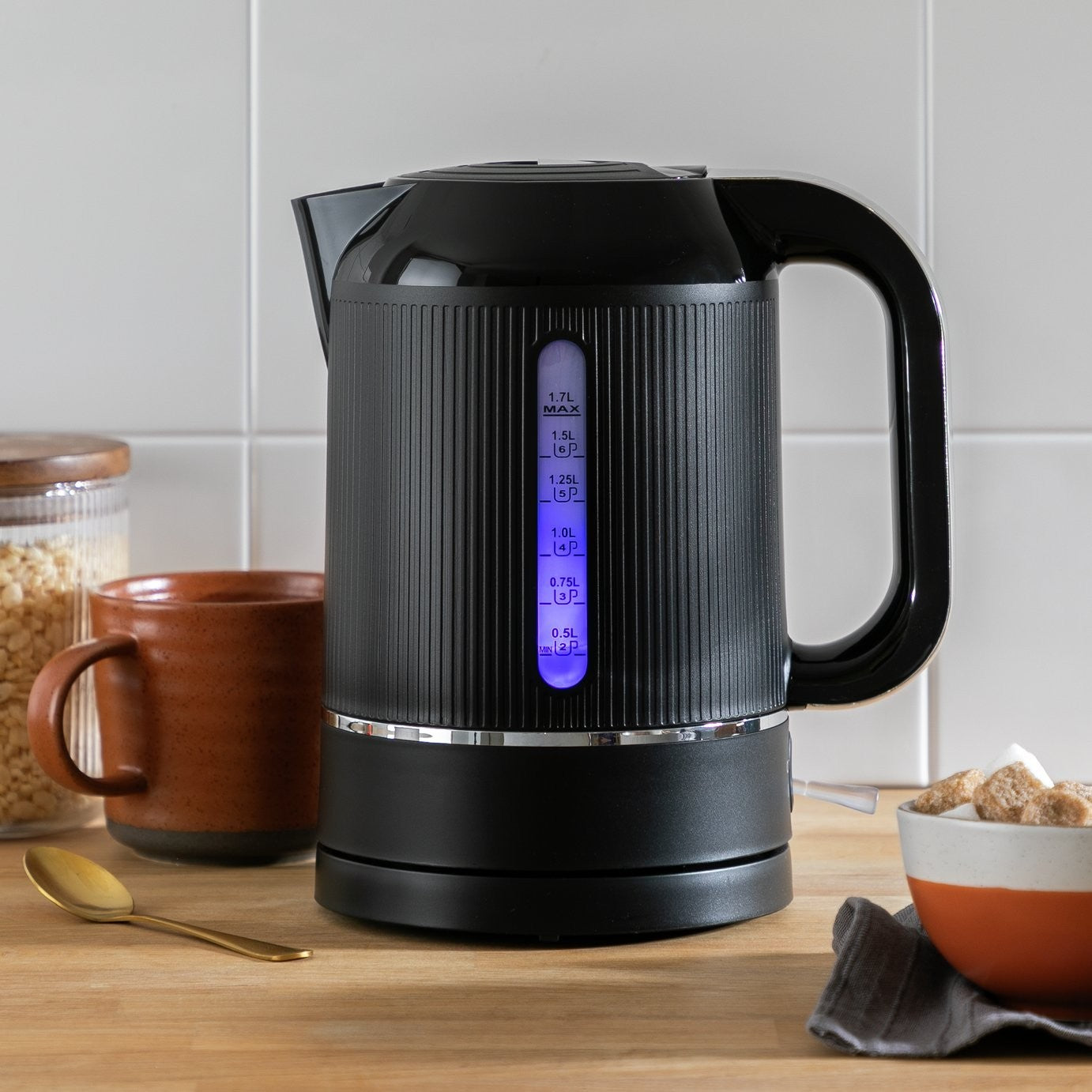 Cookworks WK8290QEH Texture Tilly Kettle - Black