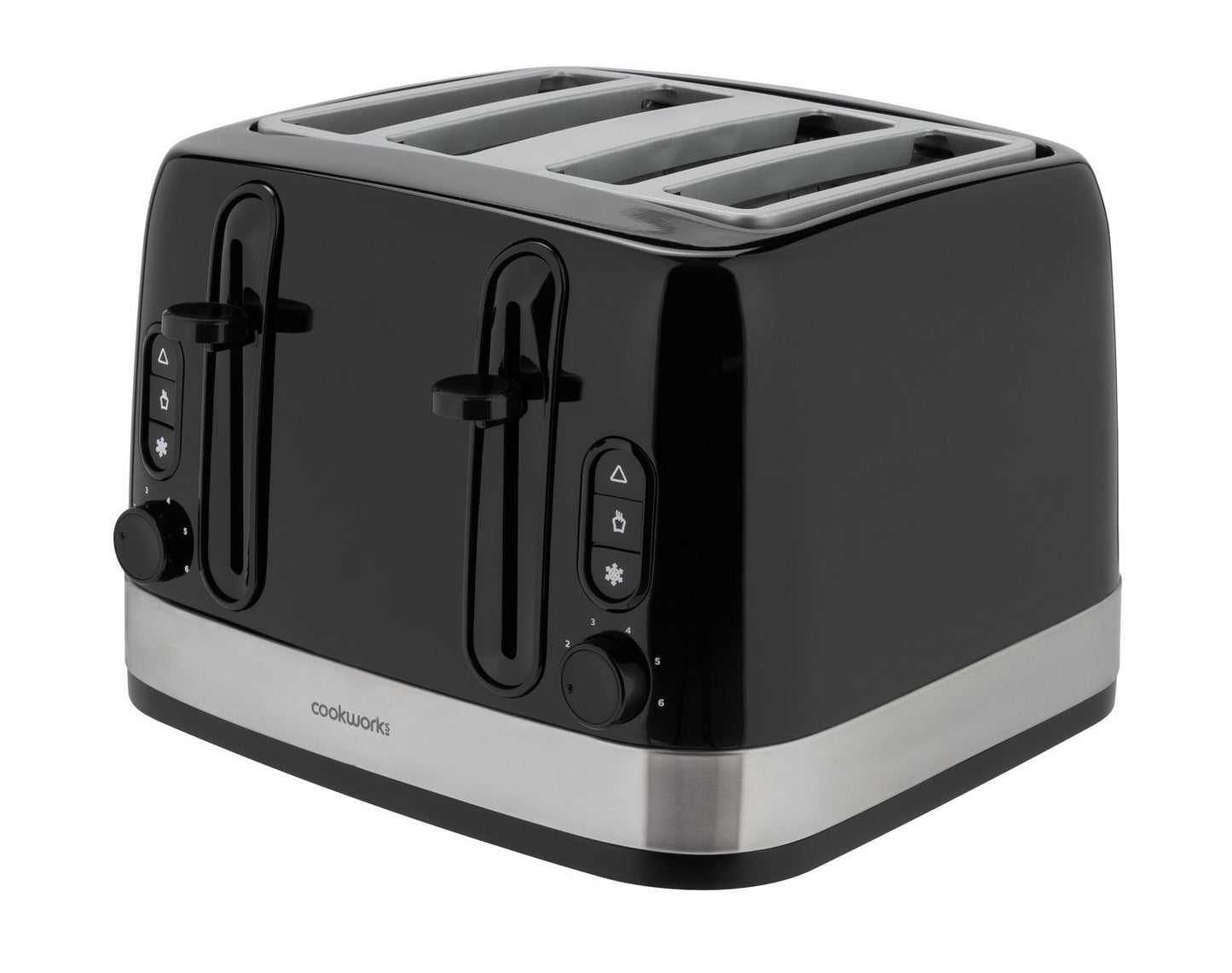 Cookworks Illuminated 4 Slice Toaster - Black