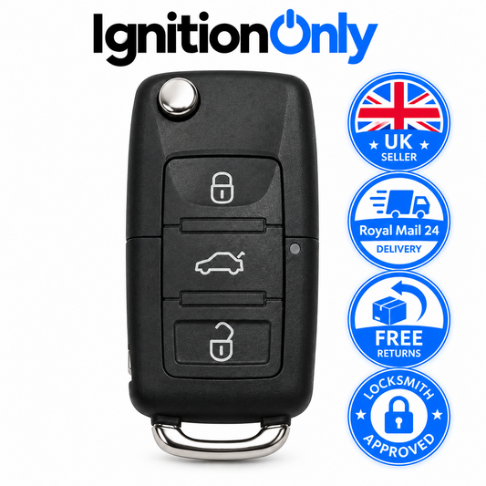 3 Button Flip Remote Key Fob Case for Skoda Octavia Superb Fabia