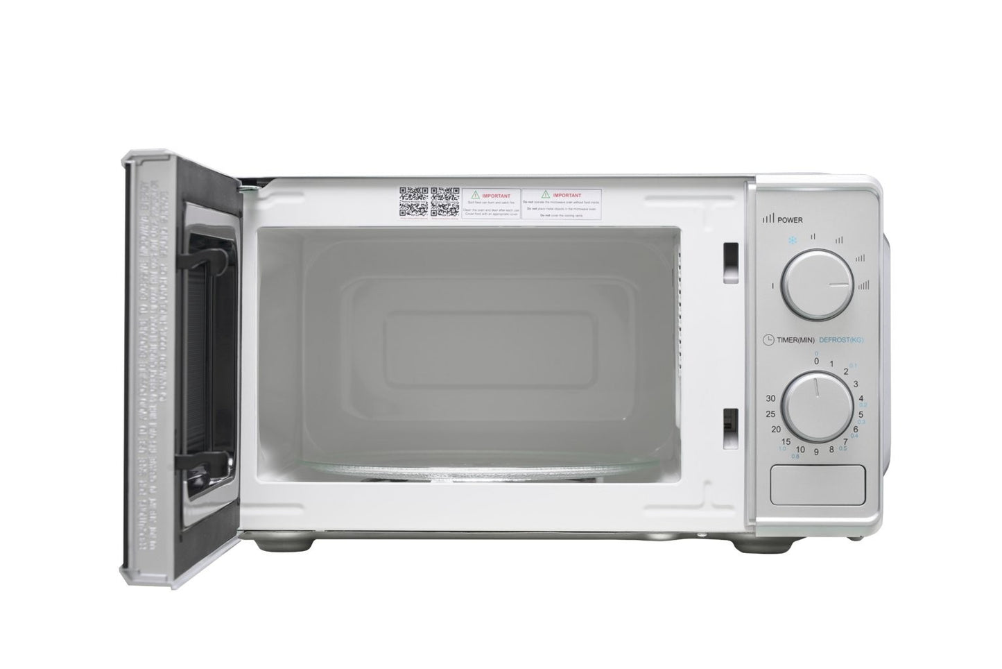 Cookworks Manual Microwave Countertop 700W 17L Compact  Silver By Doska