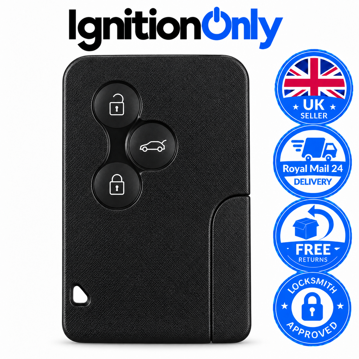 Renault Megane 2 Hands Free Key Card 3 Button PCF7943AT 285970800R