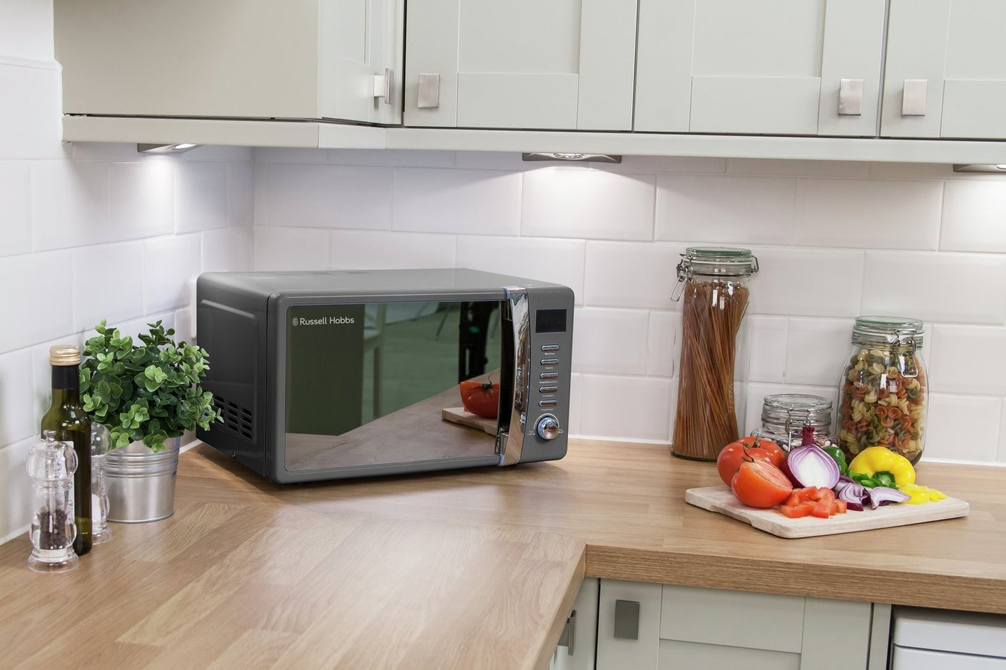 Russell Hobbs Worcester 700W Standard Microwave - Grey