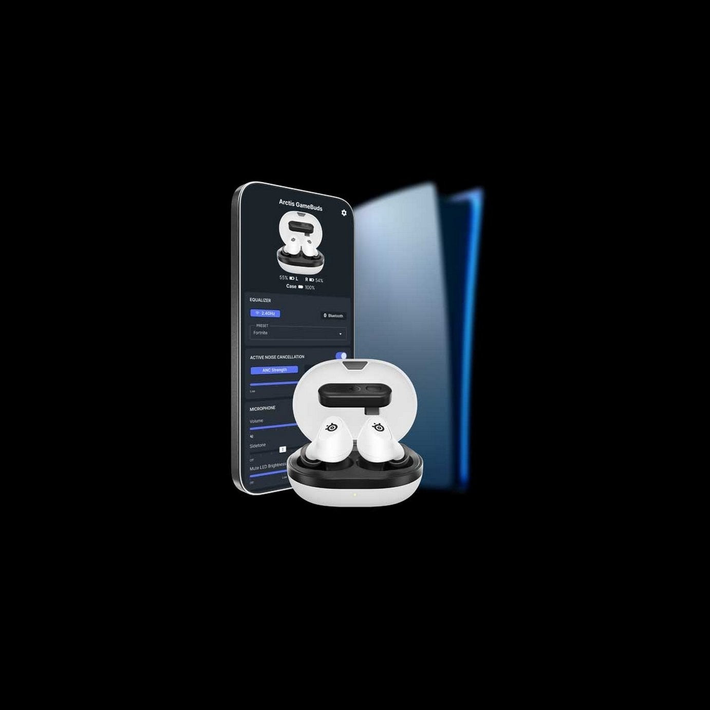 SteelSeries Arctis GameBuds Wireless Earbuds – PS5/PC/Switch | ANC | 40h Battery