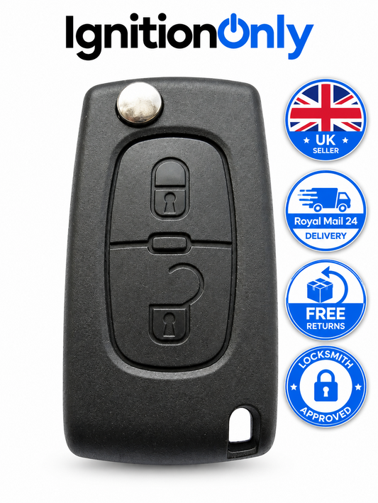 Peugeot 207 Key Case 2 Button Flip Remote Fob HU83 Blade 2006-2012