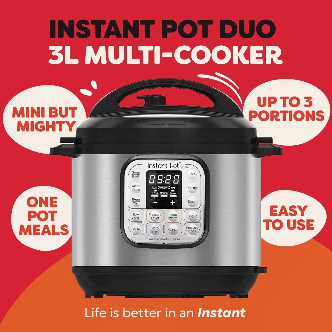 Instant Pot Duo 3 Mini Multi Cooker 3L