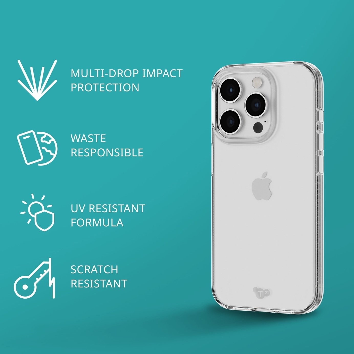 Tech21 iPhone 15 Pro EvoLite Phone Case - Clear