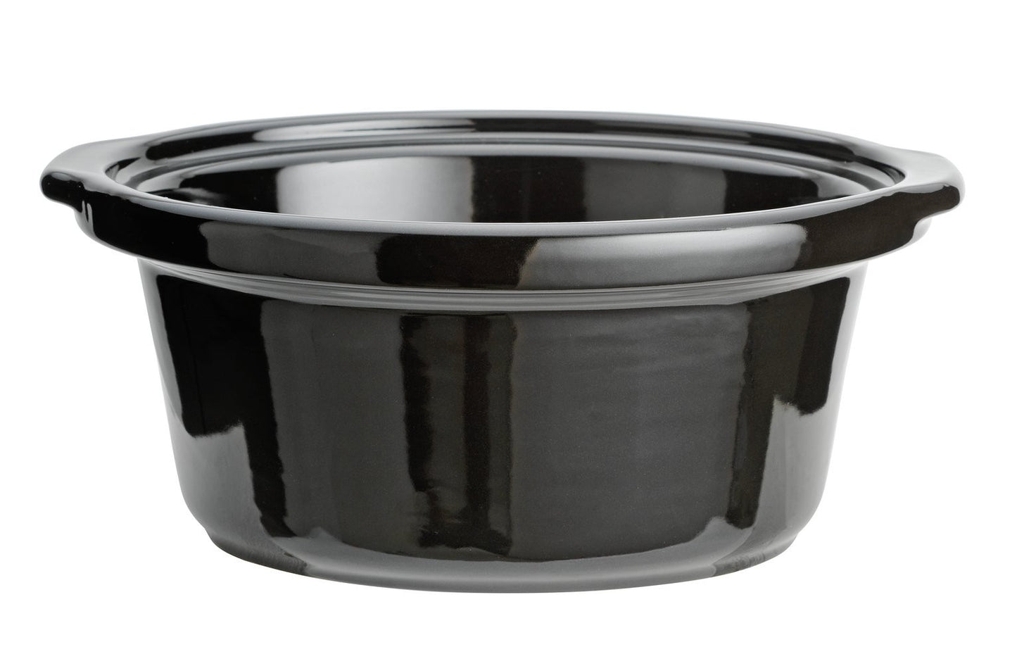 Cookworks 6.5L Slow Cooker Black 320W 3 Heat Settings Glass Lid Ceramic Bowl