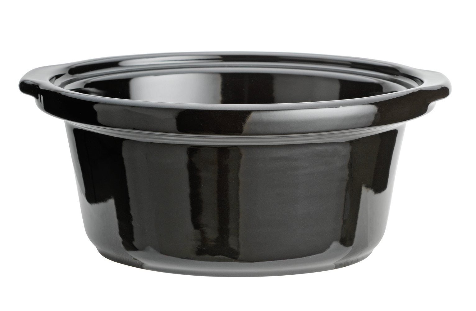 Cookworks 6.5L Slow Cooker Black 320W 3 Heat Settings Glass Lid Ceramic Bowl