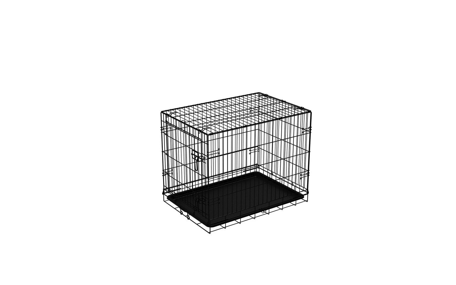 Medium Metal Dog Cage Crate | Folding Travel Pet Carrier | 77×54×60cm
