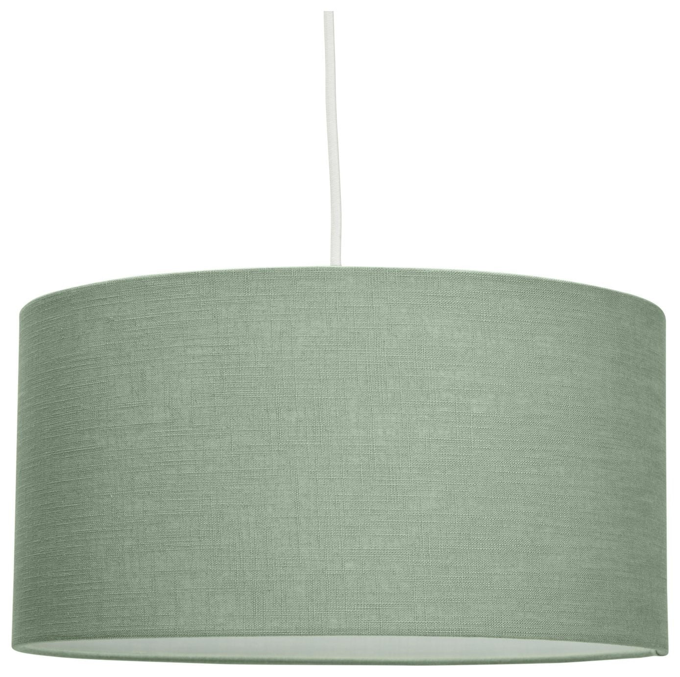 Home Serene Green Fabric Drum Lamp Shade | 35cm | Easy Fit