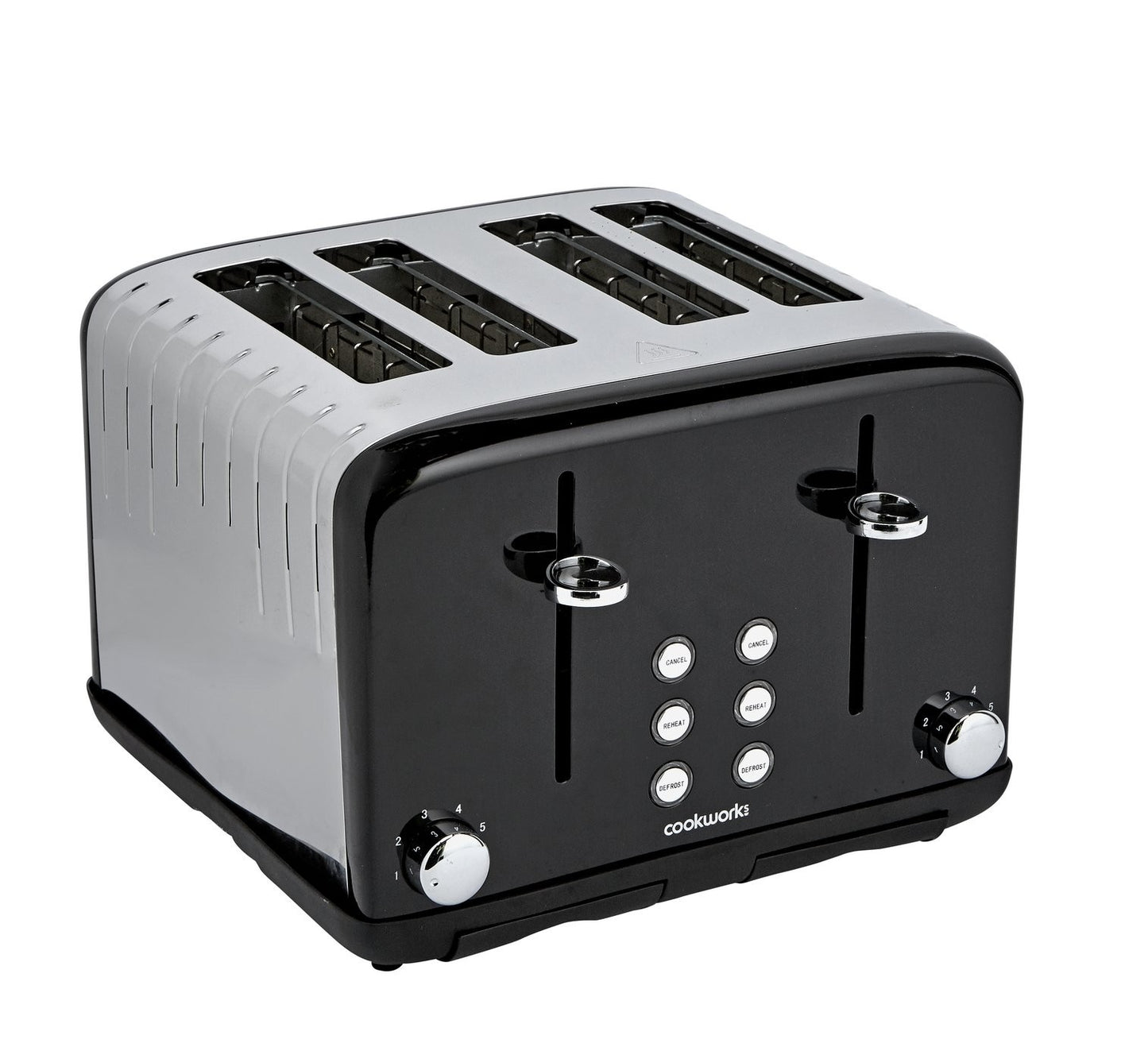 Cookworks Pyramid 4 Slice Toaster - Black
