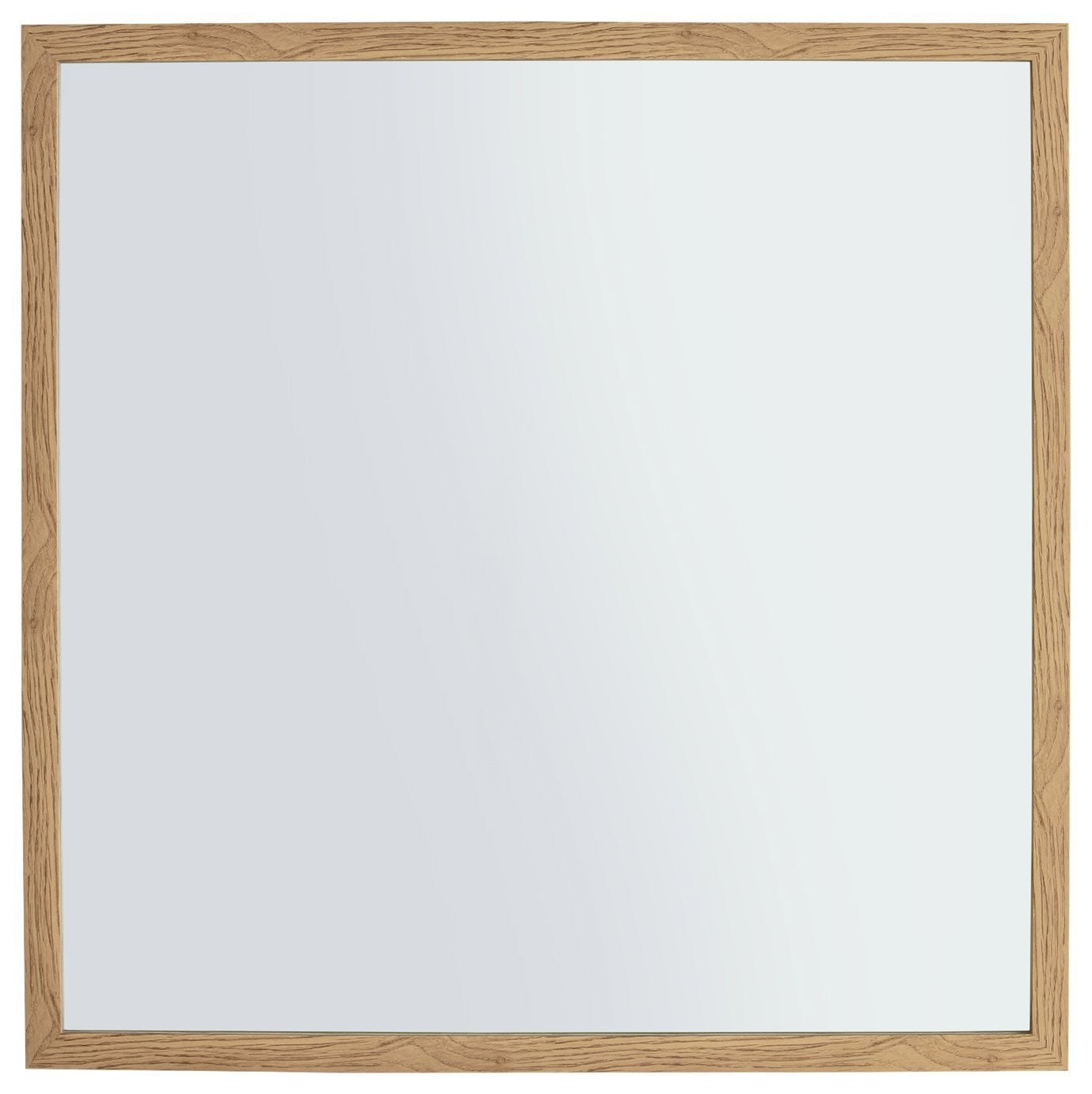 Home Essentials Oak Effect Square Wall Mirror -55x55cm