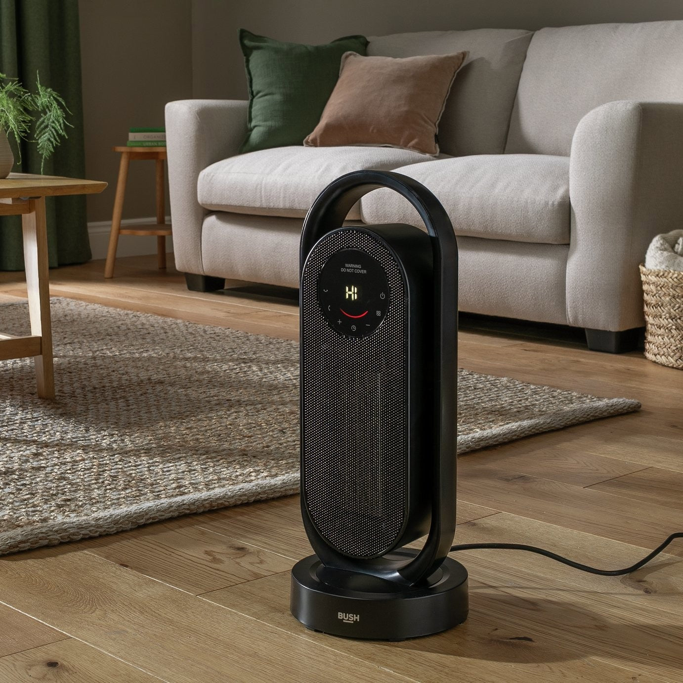 Bush 2kW Digital Dual Oscillating Ceramic Tower Fan Heater