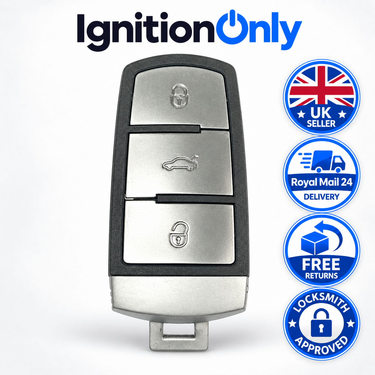 Replacement 3 Button Remote Key Fob Shell Case for VW Volkswagen Passat CC B6 B7