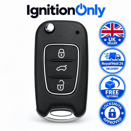 3 Button Flip Key Fob Case for Hyundai i10 i20 i30 Veloster ix20 ix35