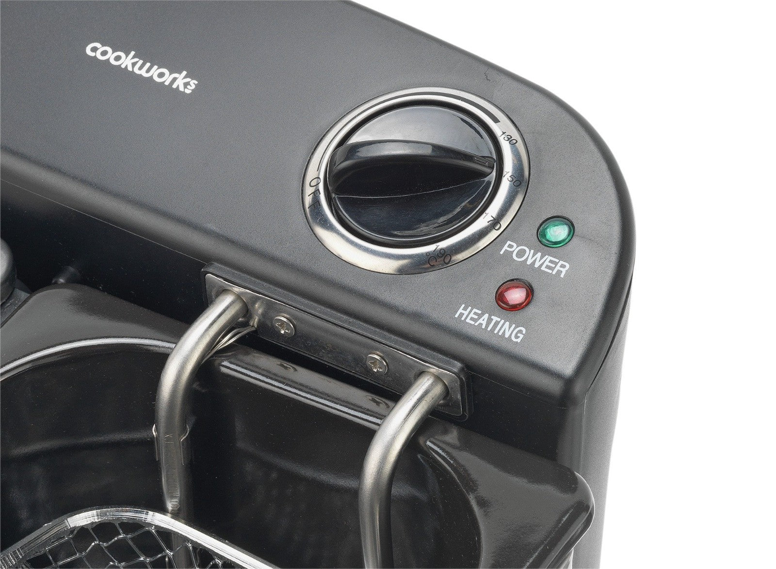Cookworks Stainless Steel Twin Professional Deep Fat Fryer - 5L Dual Basket 2400