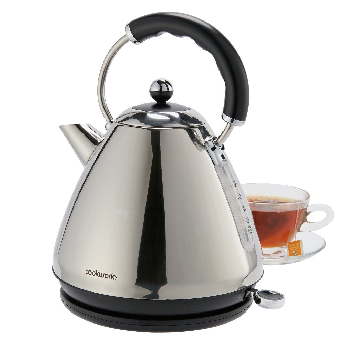 Cookworks Pyramid Kettle - Stainless Steel