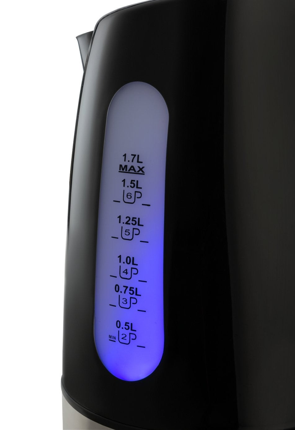Cookworks Plastic Illuminated Kettle - Black